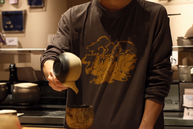 2周年記念 お茶染ロンTee