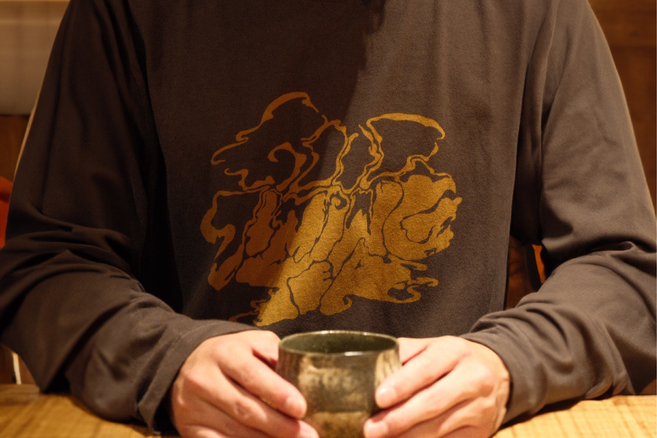 2周年記念 お茶染ロンTee